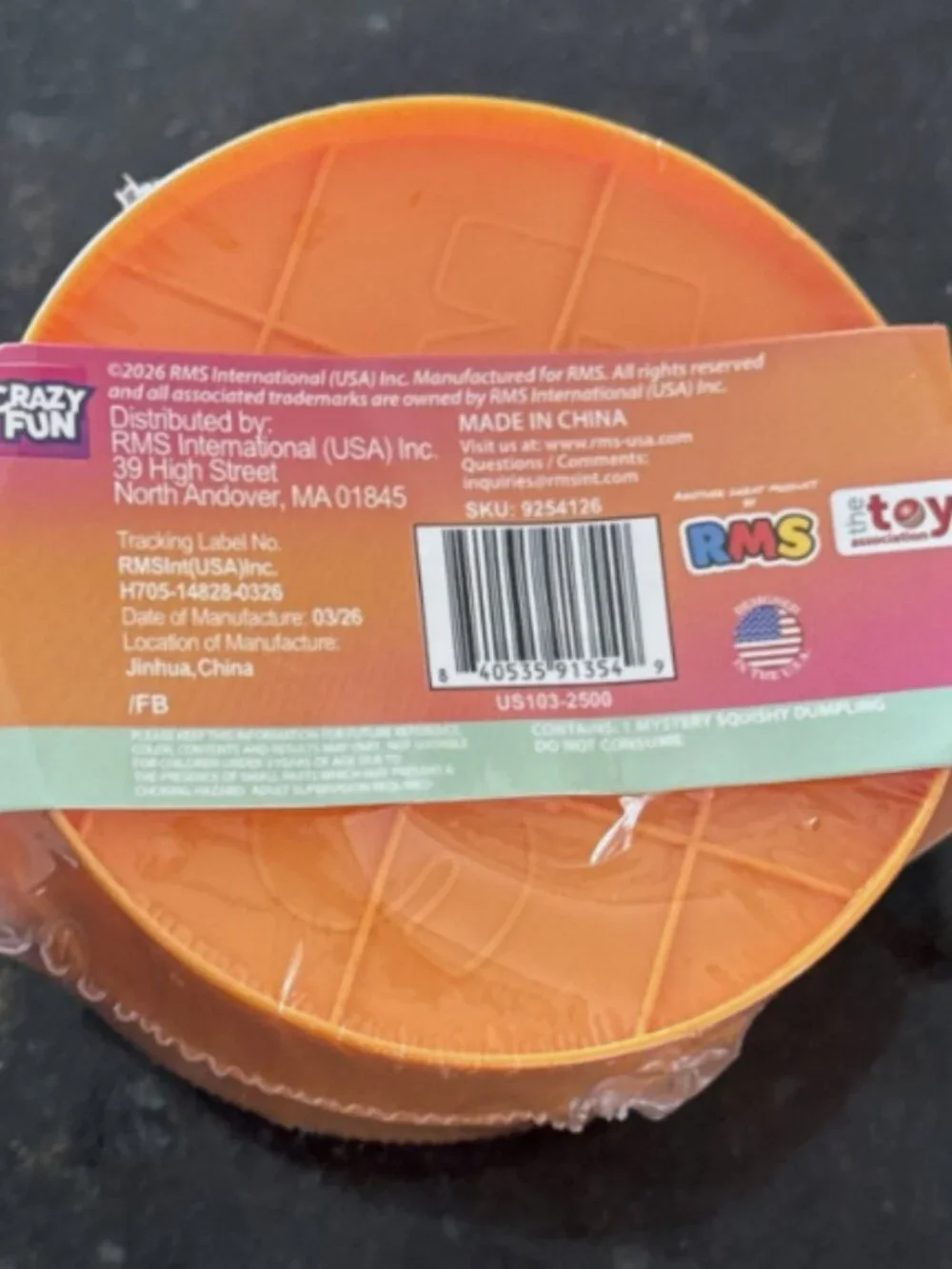 RMS- Crazy Fun- Mystery Dumpling- (Orange) Sherbert Edition